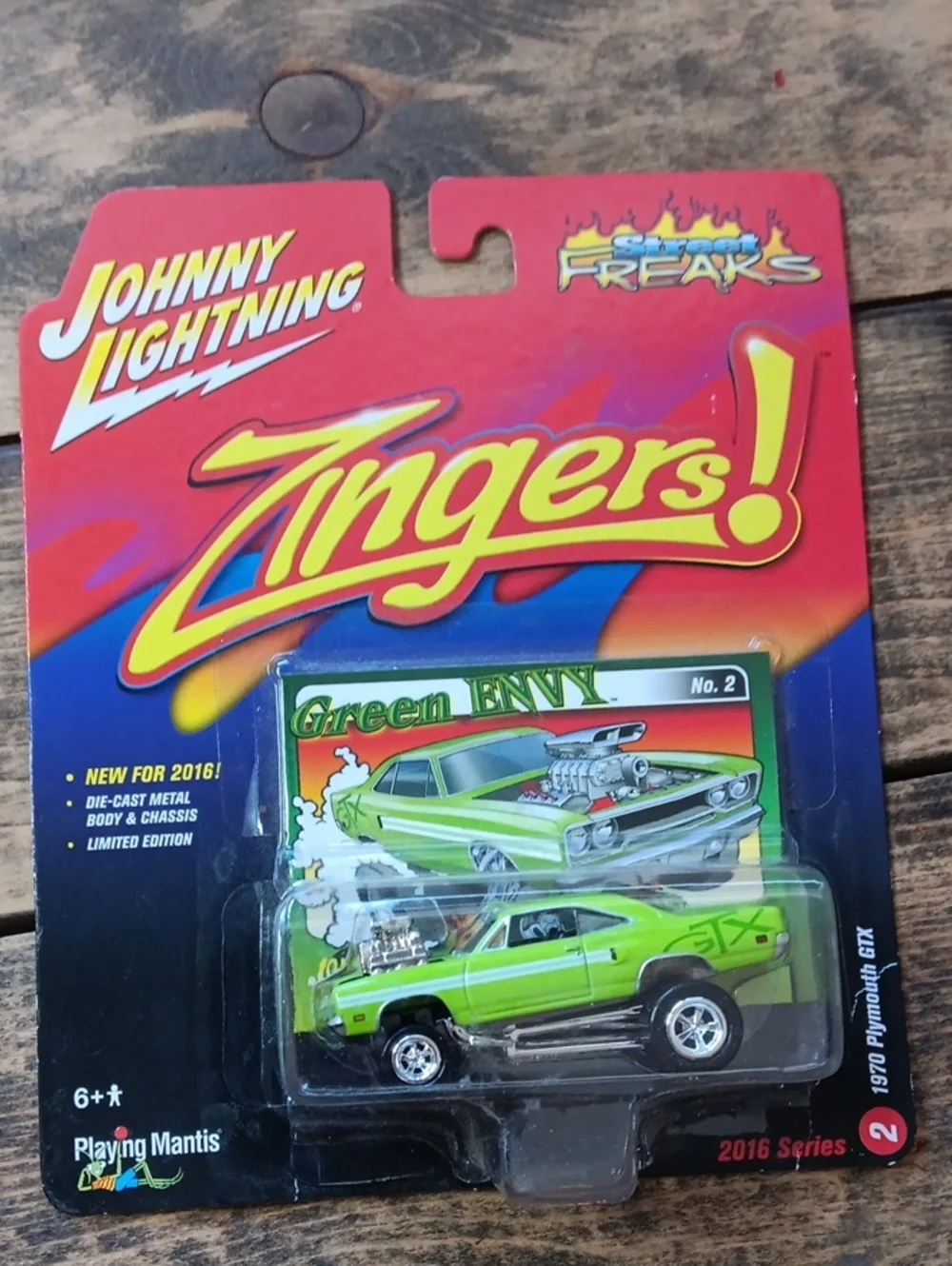 Johnny Lightning Zingers! Green Envy Die-Cast Muscle Car - Green